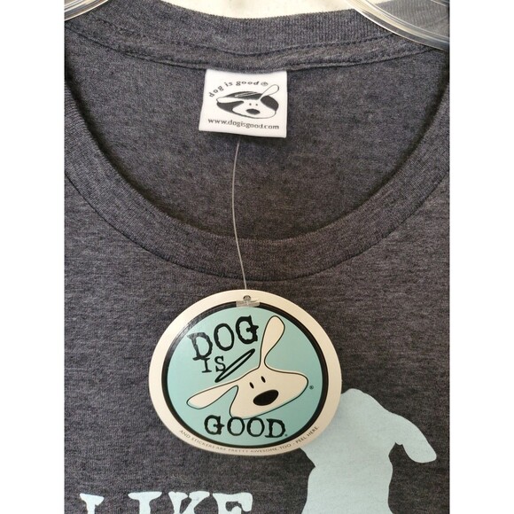 Dog is Good Womens Gray T-Shirt "I Like Big Mutts and I cannot lie" Short Sleeve - Picture 4 of 16